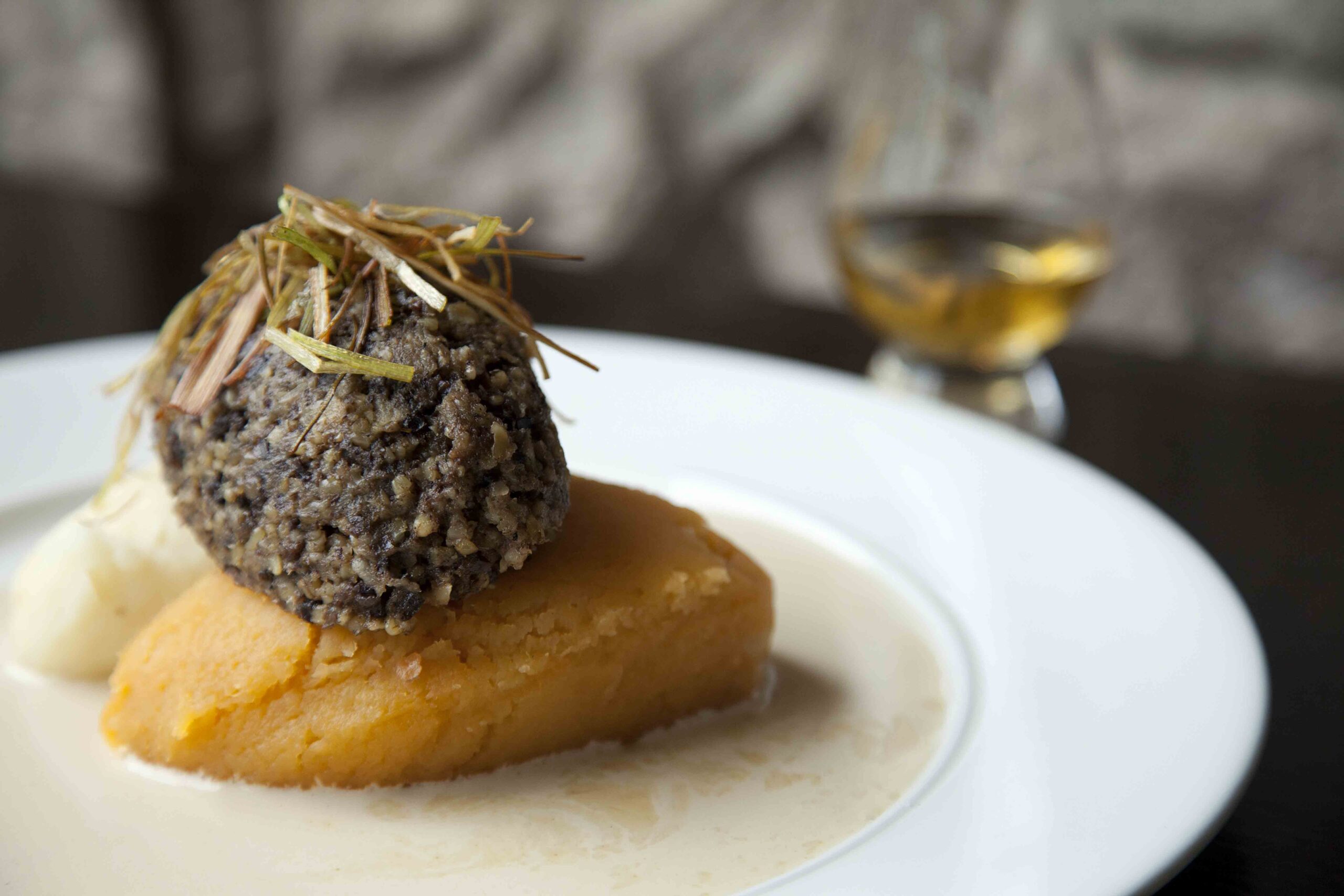Haggis with whisky